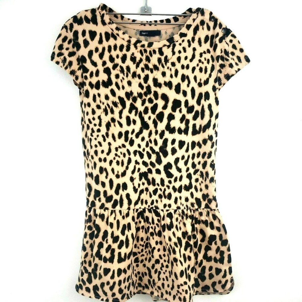 Gap T Shirt Dress Girls Leopard Cheetah Print
